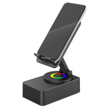Rechargeable Portable Speaker Magnetic -Compatible Speaker with RGB Light Small Speaker for Camping Parties A