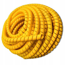 10 meter 16-22mm GULT PVC-kabel - Slange - Spiral - Fjederdæksel
