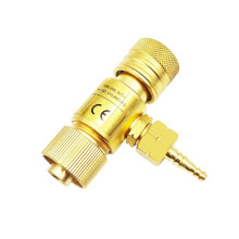 Oxygen Welded Gas Regulator MAPP Transfer 7/16" Flat Tank Set Full Copper Explosion-Proof Pressure Regulator Gas Valve