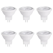 6pcs MR11 GU4.0 Bi-Pin LED Bulb 3W 12VAC/ for Indoor/Outdoor Lighting, Warm White 2700K-3000K