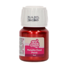 Metallisk frugtfarve RØD 30ml