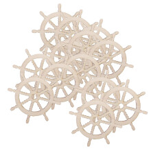 30 Pcs Unfinished Wood Anchor Rudder Cutouts for Arts Crafts DIY Projects Home Party Decoration