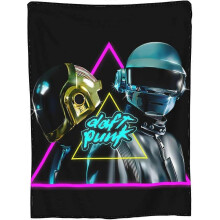 (125x150cm 60x50in) Daft Music Punk Band Cool Throw Blanket Soft Cozy Blankets Decor for Bed Couch Living Room Travel Outdoor
