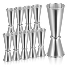 10 Pcs Jigger for Bartending, 304 Stainless Steel Glass Measuring Cups for Cocktails, Home Bar Bartender Tools