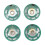 0.25 W 32 Ohm Plastic 4 Magnetic Speaker with 27 mm Diameter Green + Silver 2