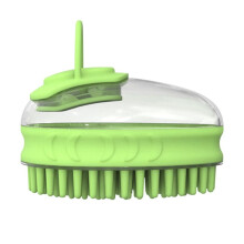 Pet Dog Cat Spazzola da Bagno 2-In-1 Pet SPA Massaggio Pettine Morbido Silicone Pet Shower Hair Grooming Dog Cleaning Tool Verde