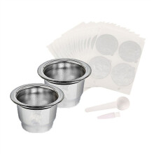 Ricarica per Capsule di Caffè Foil Ricaricabili per Capsule di Caffè Cialde Riutilizzabili con Filtro per Caffè Italiano