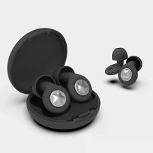(Black-B) Ear Plugs for Sleeping Noise Cancelling Recomable Silicone Earplugs Soft Comfort Hearing Protection for Concerts Snoring Travel