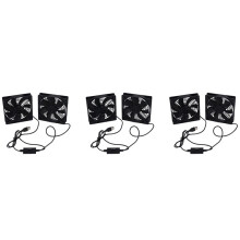 3X Dual 120Mm 5V USB Powered PC Router Ventole con Regolatore di Velocità Ventola di Raffreddamento Ad Alto Flusso D'Aria per Ricevitore Modem Router
