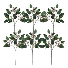 Foglie Verdi Artificiali Rami di Alberi Frutta di Natale Piante Artificiali Puntelli per Foto Decorazione di Nozze per La Casa Seta