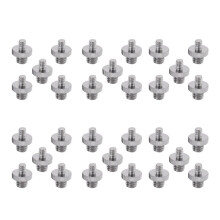 30 Pezzi 1/4 Pollice Maschio A 1/4 Pollice Maschio Metallo Filettato Vite Adattatore per Treppiede Vite Converter per DSLR, Treppiede, Monopiede, Rig