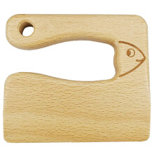 Coltello da Cucina per Bambini nel Legno, Coltello di Sicurezza un Forma di Pesce per Bambini, Utensili da Cucina per Bambini