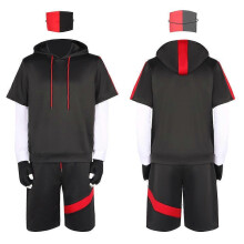 (L, Fortnite skin full set) Fortnite Ikonik Skin Sweater Cosplay Halloween Costume