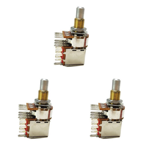 3X Potentiometer Push Pull  Gitarrkontroll Pot Elektrisk Gitarr Tonvolymdelar B250K