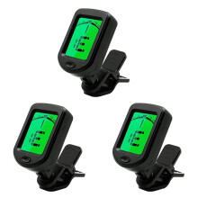 Professioneller Ansteckbarer Gitarren-Tuner für Akustik-/E-Gitarre, Ukulele, Violine, Bass, Chromatische Stimmungsmodi (3 Packung)