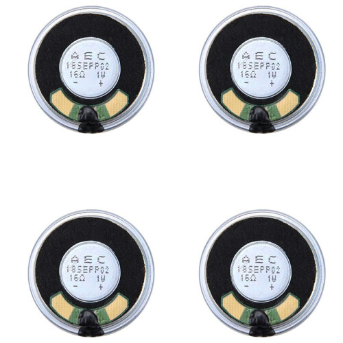 4 Pezzi 36mm 16 Ohm 1W Cassa in Alluminio con Magnete Interno