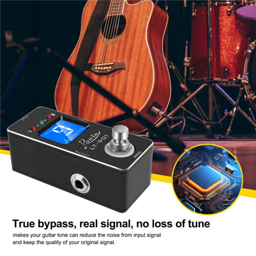 Rowin Lt-901 Gitarr Tuner Effektpedal  Chromatic True Bypass Lcd Display Digital Pedal Gitarrdelar TillbehöR 2