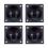 4X Square Shape Double Binding Post Type Speaker Box Terminal Cup Black 1