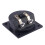4X Square Shape Double Binding Post Type Speaker Box Terminal Cup Black 4