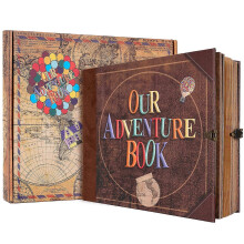 146 Page 2026 Our Adventure Book DIY Handmade Photo Album Scrapbook Retro Kraft Album Anniversary Wedding Memory Thanksgiving Gift-Word
