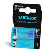 1 stk. holdbart og kraftfuldt Videx CR CR1/3N 3V 170 mAh litiumbatteri