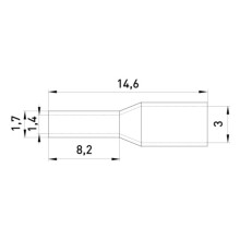 E.NEXT s3036019 Isoleret kabelmuffe 1x1mm2 8,2mm GRØN (100 stk.)
