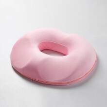 (Pink) Donut Cushion Orthopedic Memory Foam Coccyx Cushion To Prevent Hemorrhoids Prostate-Rose Red