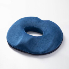 (DEEP BLUE) Donut Cushion Orthopedic Memory Foam Coccyx Cushion To Prevent Hemorrhoids Prostate-Rose Red