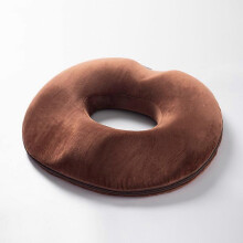 (Chocolate) Donut Cushion Orthopedic Memory Foam Coccyx Cushion To Prevent Hemorrhoids Prostate-Rose Red