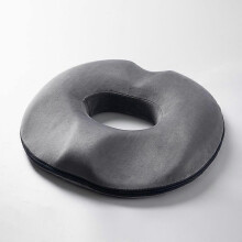 (DARK GRAY) Donut Cushion Orthopedic Memory Foam Coccyx Cushion To Prevent Hemorrhoids Prostate-Rose Red