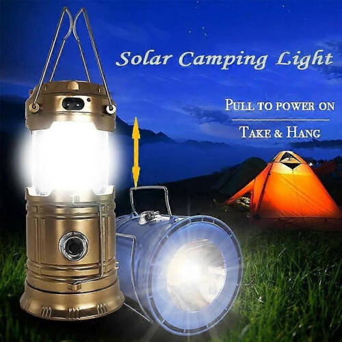 (Blue) Solar Multifunctional Handheld Camping Light Tent Light 1