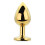 Toosh Gold Metal Butt Plug Large Clear Stone 1