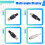 New UHF Wireless Mic Adapter XLR Transmitter & Receiver Converter Wireless Mic Rechargeable for Live Interview/Studio 7