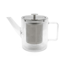 Theepot - Bredemeijer - San Remo - Borosilicaatglas - 1,0L - Dubbele wand - Inclusief filter