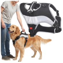 HUNDESELE UDEN TRYK, KOMFORTABEL, BESKYTTELSESELE. REFLEKSIV, L