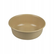 Rund plastikskål 1,2 l beige