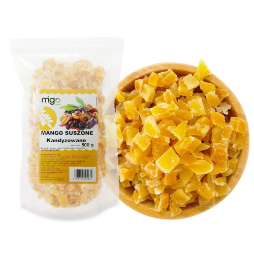 Tørret mango (i tern) 500g - MIGOgroup
