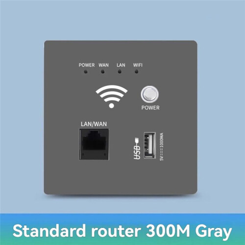 300Mbps 2.4Ghz WIFI Router Wireless WiFi Socket RJ45 AP Relay  USB Socket Panel Embedded Wall WIFI Router C 2
