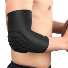 (XL, Black) 1pc Elbow Pad Protector Anti-slip Compression Arm Guard Brace Support Sleeve For Fitness