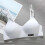 (M, White) Women Bra Comfortable Removable Adjustable Shoulder Straps Without Steel Ring 1