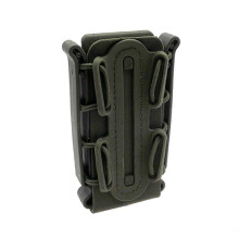 (Green) Molle Tactical Single Rifle Pistol Mag Pouch Adjustable Open Top Magazine Pouch