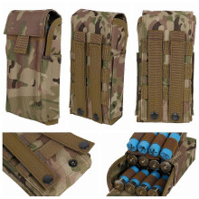 (Camou Green) Tactical Molle Waterproof 25 Round 12GA 12 Gauge Magazine Ammo Shells Bag Hunting Magazine Pouches CS Field Portable Outdoor Bullet Bags