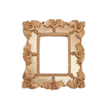 (9x9.5cm, Gold) Mini Resin Picture Frame Antique Jewelry Display Photography DIY Small Photo Frame