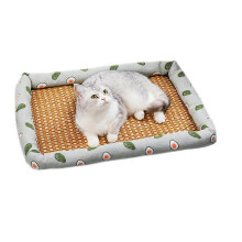 (Green) Summer Pet Self Cooling Pad Washable Sleeping Blanket Dog Cat Kennel Mat