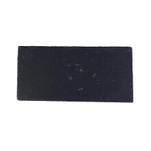 (30x10cm, Black) Multi Sized Rectangular Stone Slab Coasters Natural Slate Western Platter BBQ Dessert Cake Fruit Placemat
