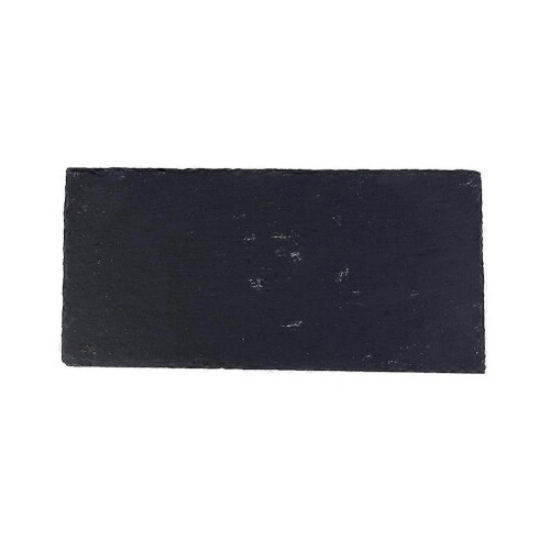 (30x10cm, Black) Multi Sized Rectangular Stone Slab Coasters Natural Slate Western Platter BBQ Dessert Cake Fruit Placemat