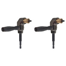 2X Acessório de Broca em Ângulo Reto, Adaptador de Broca de 90 Graus com Corpo Todo em Metal com Alça Removível, Adaptador de Canto de Broca
