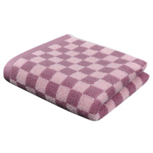 (Purple-4pcs) 1pcs 75x35cm Class A checkerboard towel cotton absorbent cotton face towel