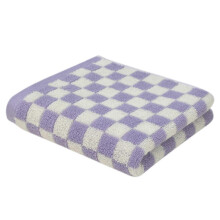 (Light Purple-4pcs) 1pcs 75x35cm Class A checkerboard towel cotton absorbent cotton face towel
