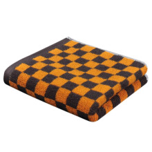 (Orange-1pc) 1pcs 75x35cm Class A checkerboard towel cotton absorbent cotton face towel